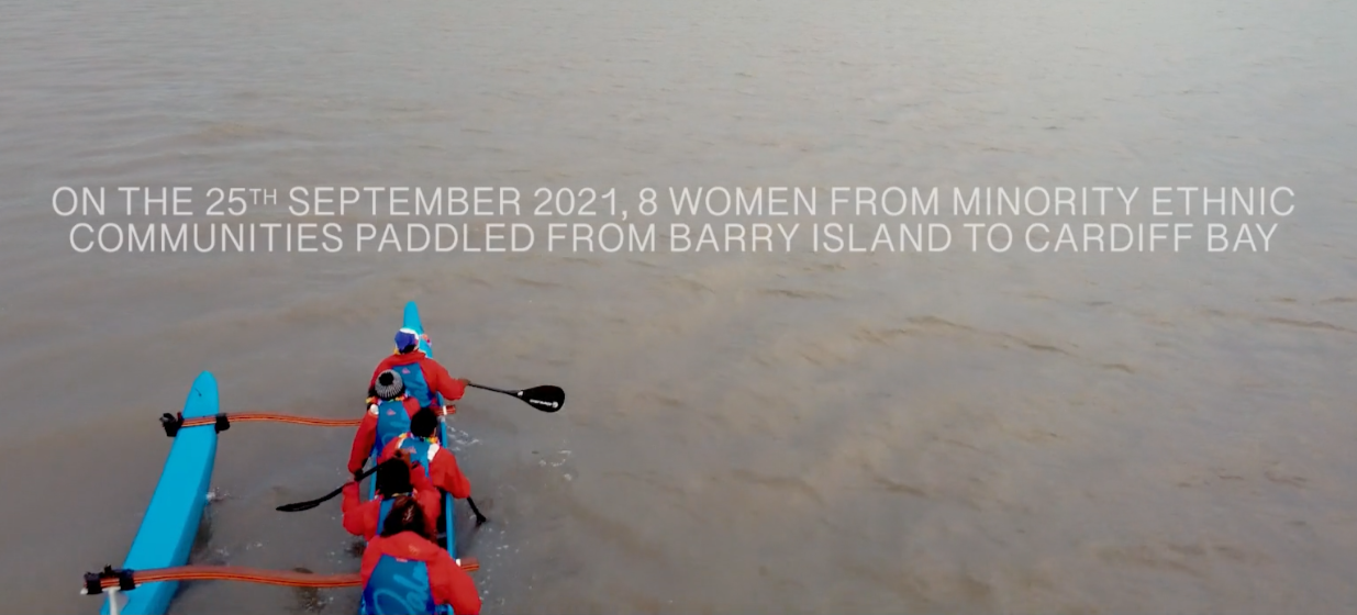 On the 25th september 2021, 8 Women from minority ethnic communities paddled from Barry Island to cardiff bay