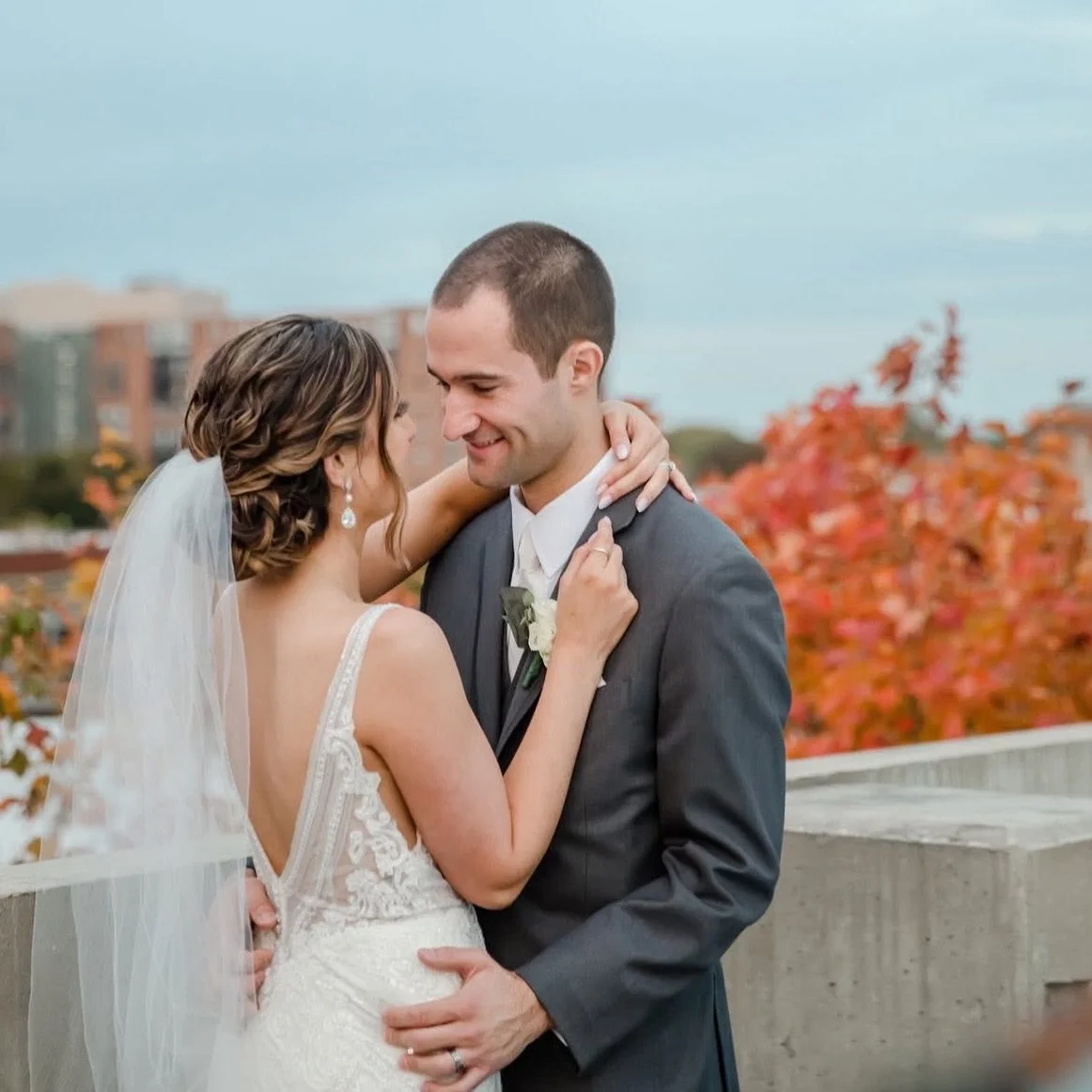 Happy Anni to these two 🤍🤍 

HAIR Deb 
@debpetrielli 

Interested in working with Deb &amp; the Pro Team for your wedding, event, or photo/video project? Send us a message; let&rsquo;s chat. 

// #chicagomakeupartist #chicagobride #chicagowedding #