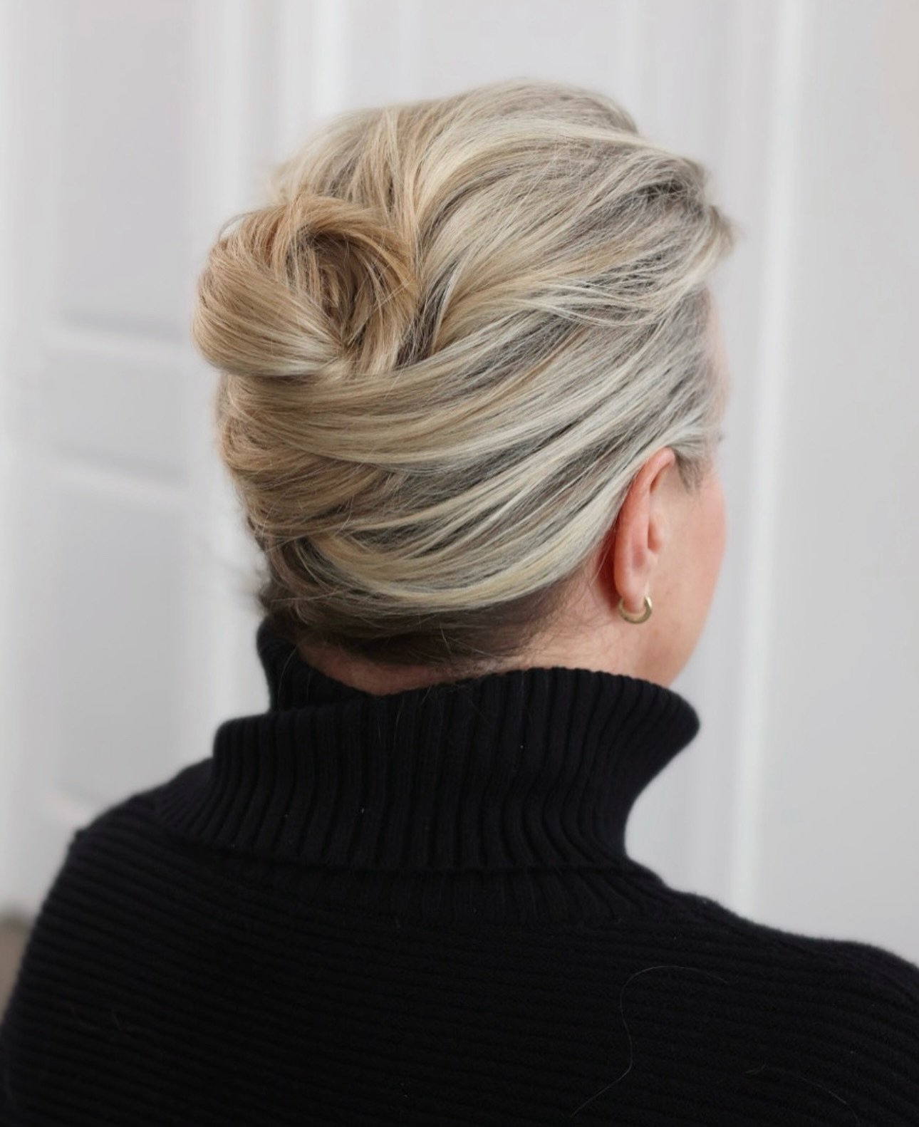 Modern French twist with intentional texture and soft structure.

Her hair length only hits above the shoulders so to highlight the neckline and profile we opted for an elevated look in height and style. 

Styled on my mom 🤍

Behind the Chair One Sh