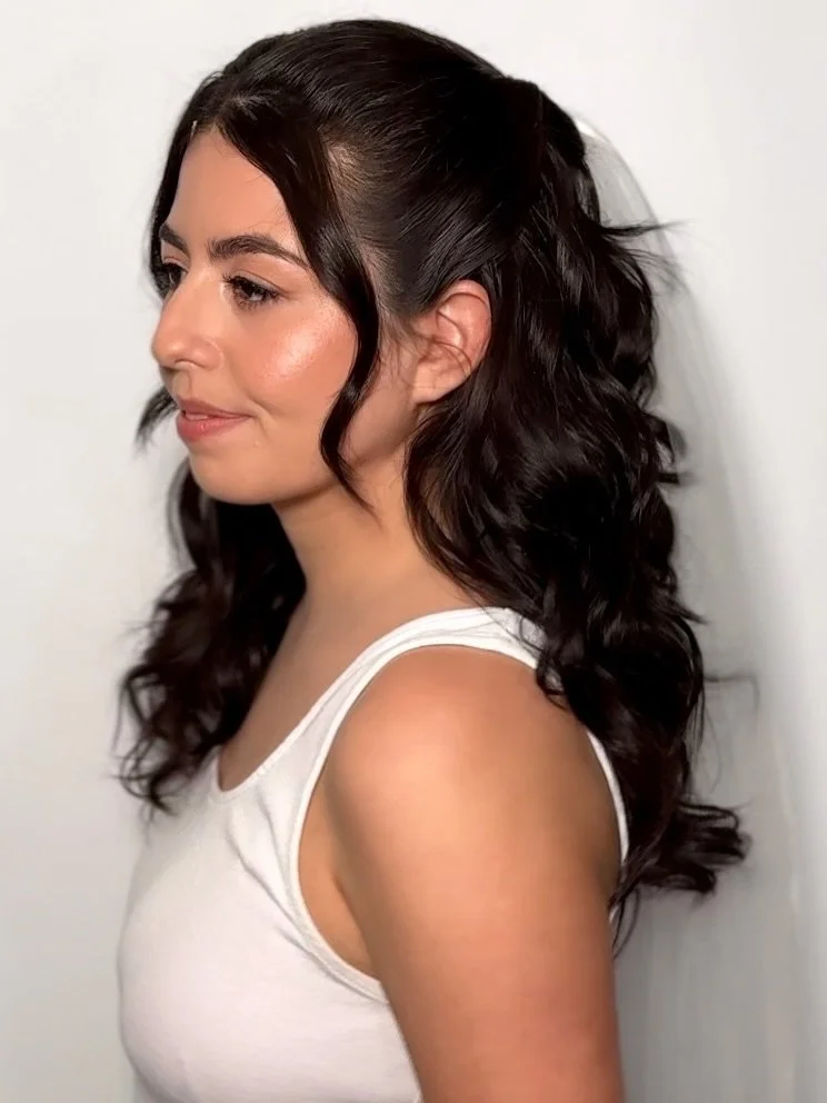 Enhancing what&rsquo;s already there is always the goal.

Soft waves, natural bends, and lived-in texture &mdash; just refined and elevated so it still feels like you.

I love working with brides who want to embrace their natural curl or wave pattern