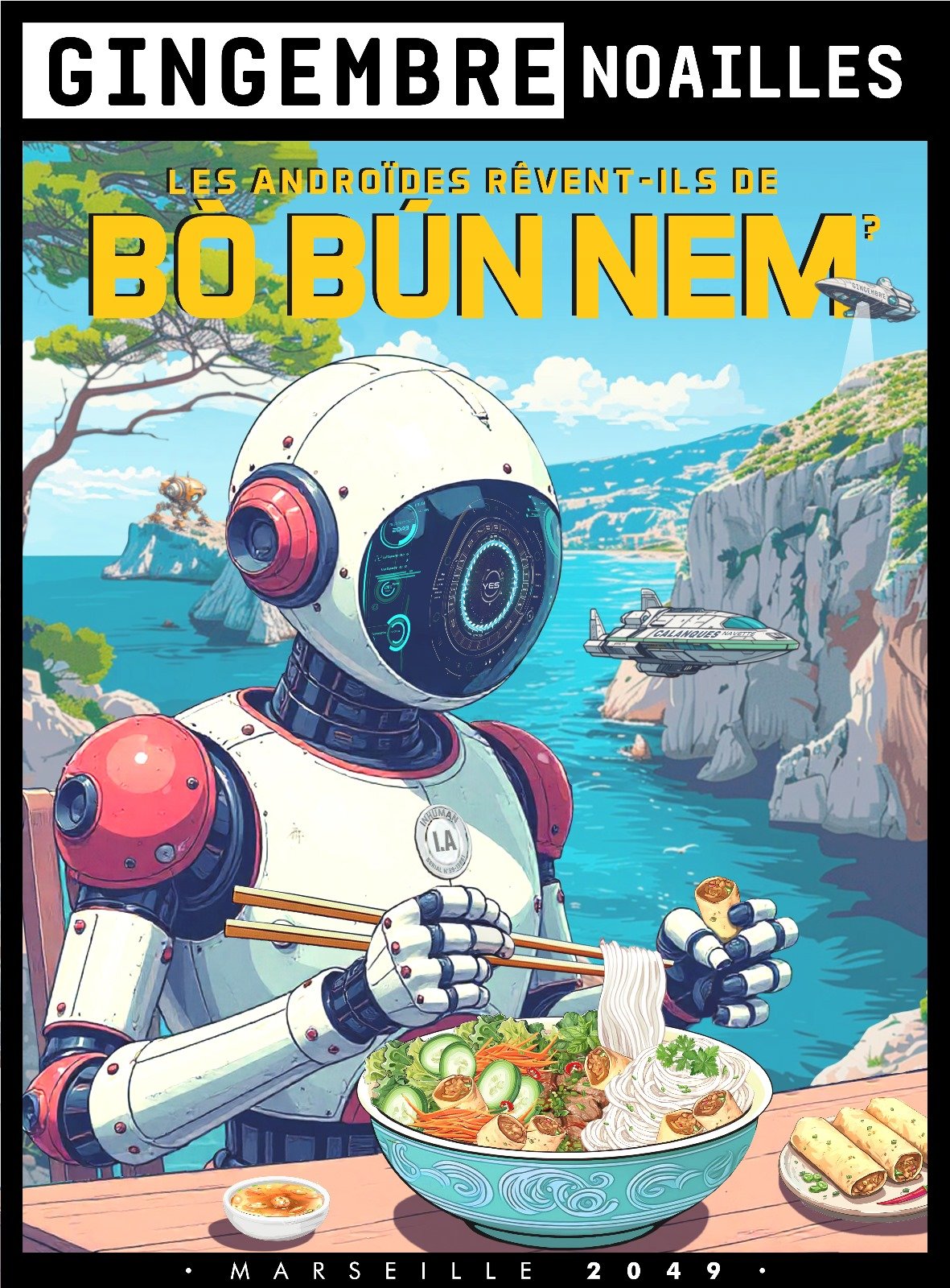 Affiche Gingembre Noailles "Les Androides Révent-Ils De Bó Bún Nem"