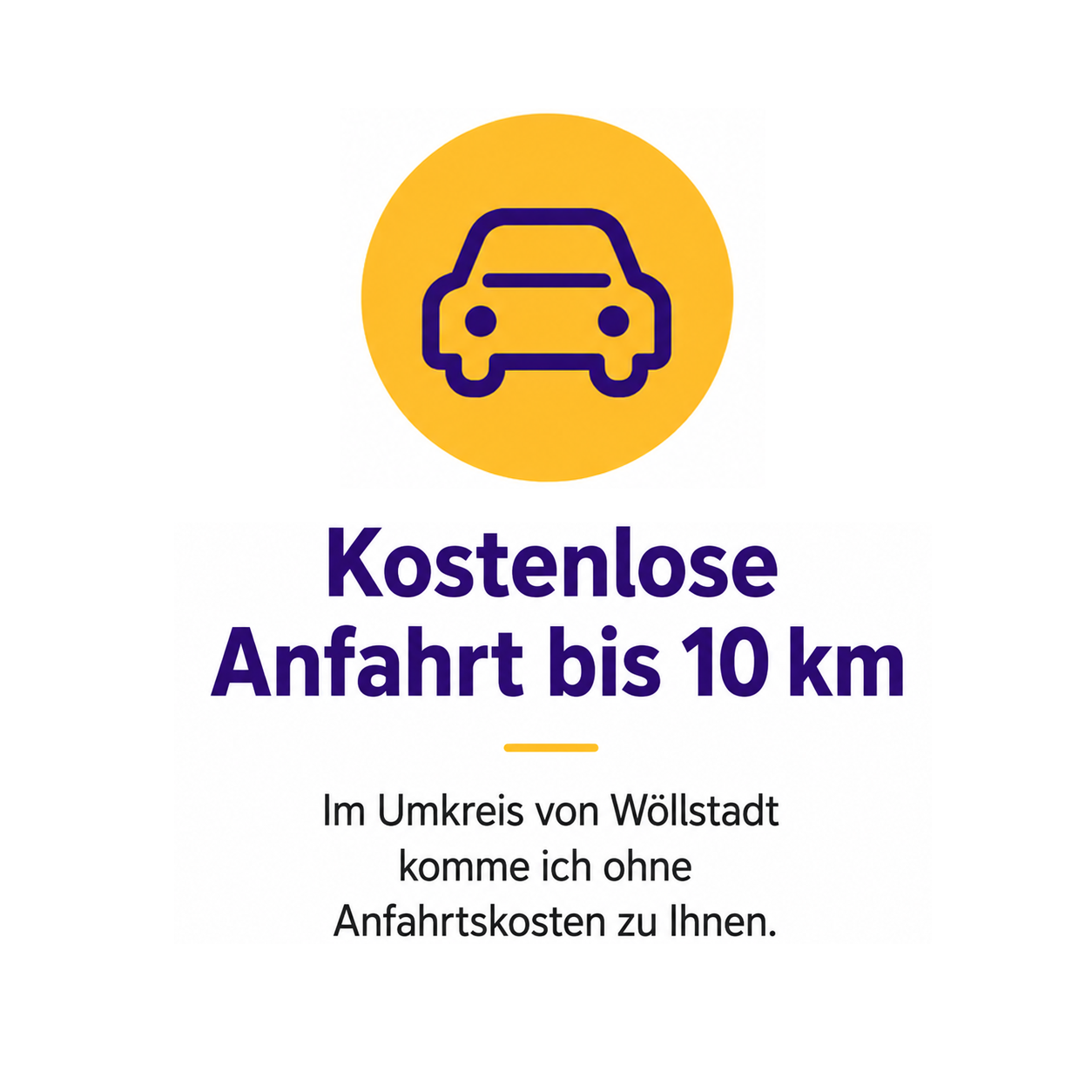 Preiskarte mit kostenloser Anfahrt bis 10 Kilometer rund um Wöllstadt für Vor-Ort-Termine.
