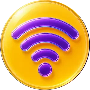 Symbol für WLAN-Optimierung und Hilfe bei Internet- und Verbindungsproblemen.