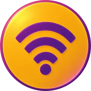 Symbol für WLAN-Optimierung und Hilfe bei Internet- und Verbindungsproblemen.