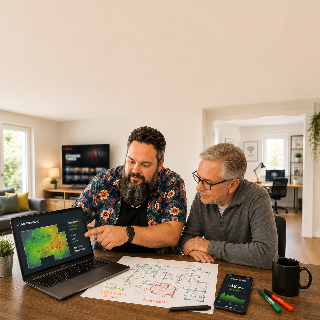 Optimierung von WLAN und Heimnetzwerk für stabile Internetverbindungen und bessere WLAN-Abdeckung.