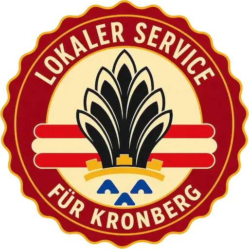 Computerhilfe in Kronberg im Taunus – lokales TechniKing-Servicesiegel mit Krone und stilisierten Federn