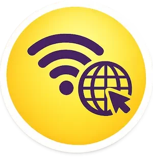Symbol für WLAN-Optimierung und Hilfe bei Internet- und Verbindungsproblemen.