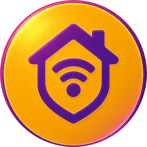 Symbol für Smarthome-Lösungen, Sicherheitstechnik und intelligente Haussteuerung.