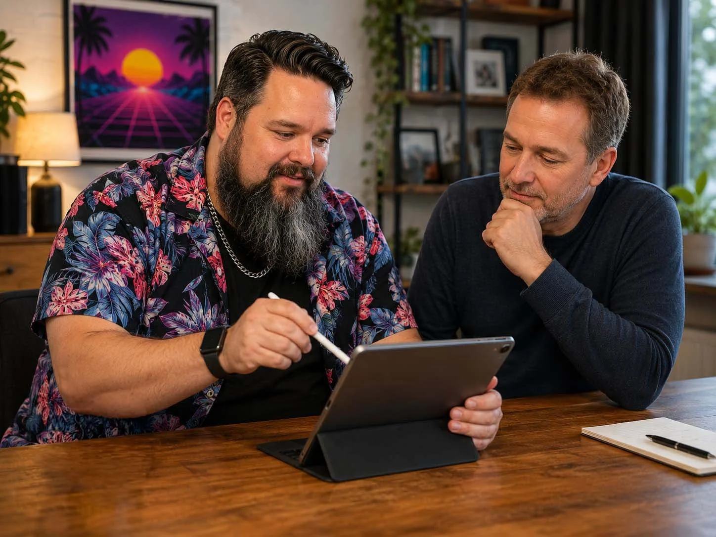 TechniKing berät einen Kunden bei der unabhängigen Kaufberatung für ein Tablet und hilft dabei, das passende Gerät für den Alltag auszuwählen.