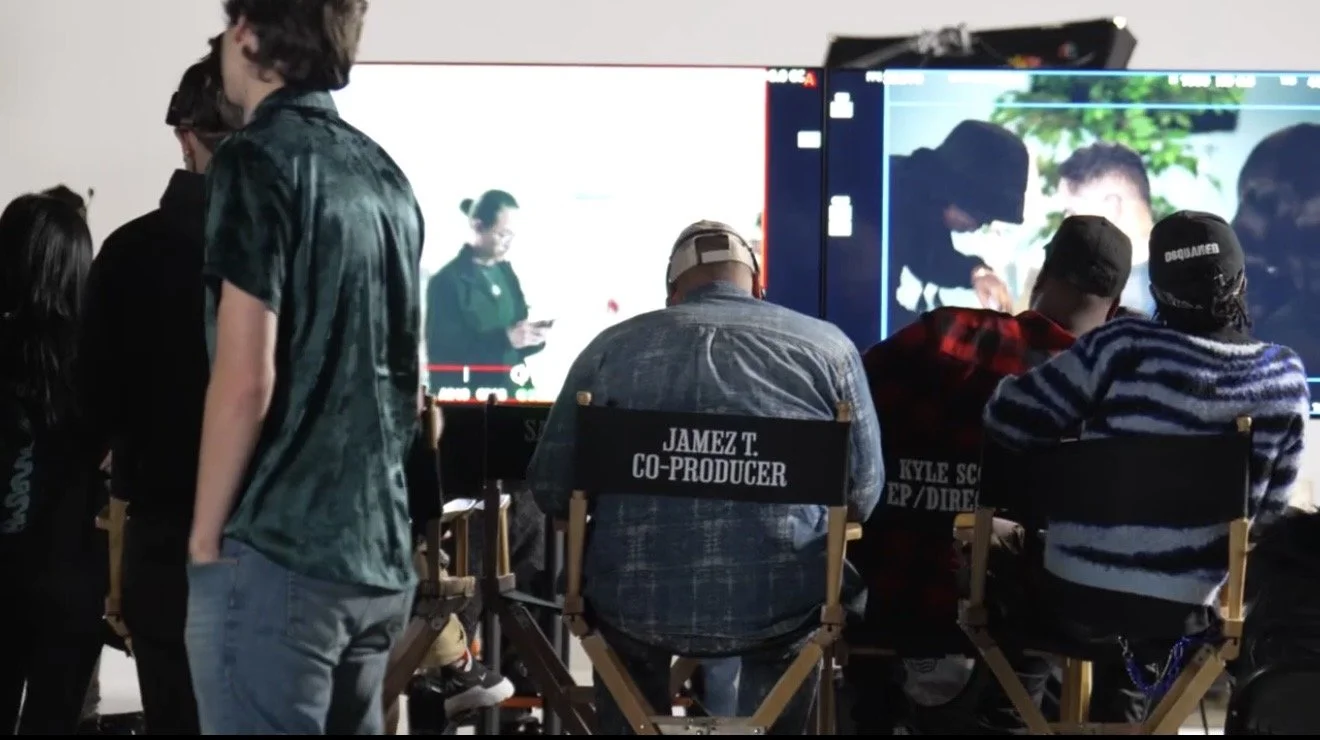 Jamez T. on set as Co-Producer — Film Director and Producer featured in Shoutout Atlanta Magazine