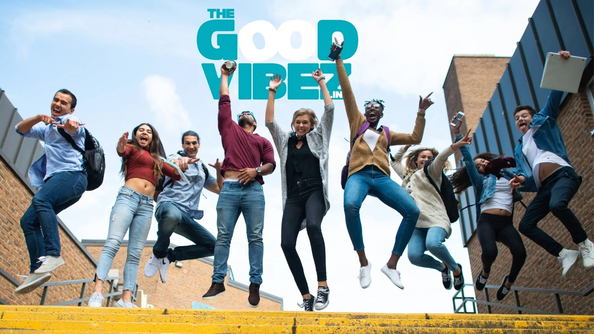 Group lifestyle campaign image for The Good Vibez Line branded content project