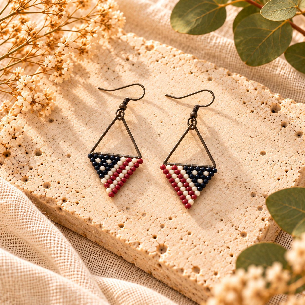 Little Liberty Triangle Earrings