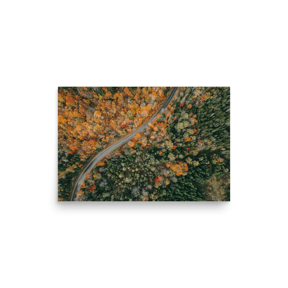 Route sinueuse en automne – tirage photo d'art de Guillaume Gorini