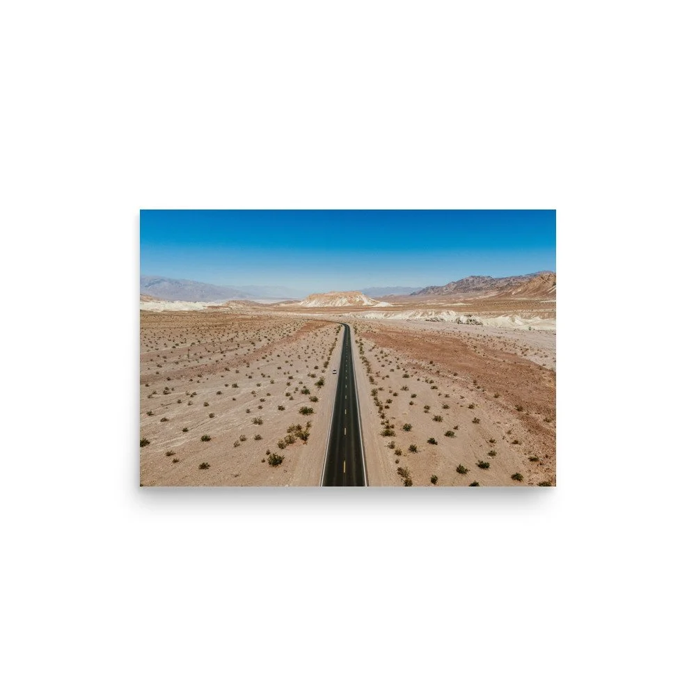 Route infinie, Vallée de la Mort – Tirage d'art