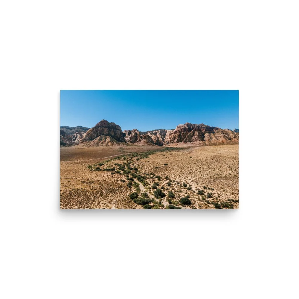 Montagnes rouges du désert – Tirage d'art