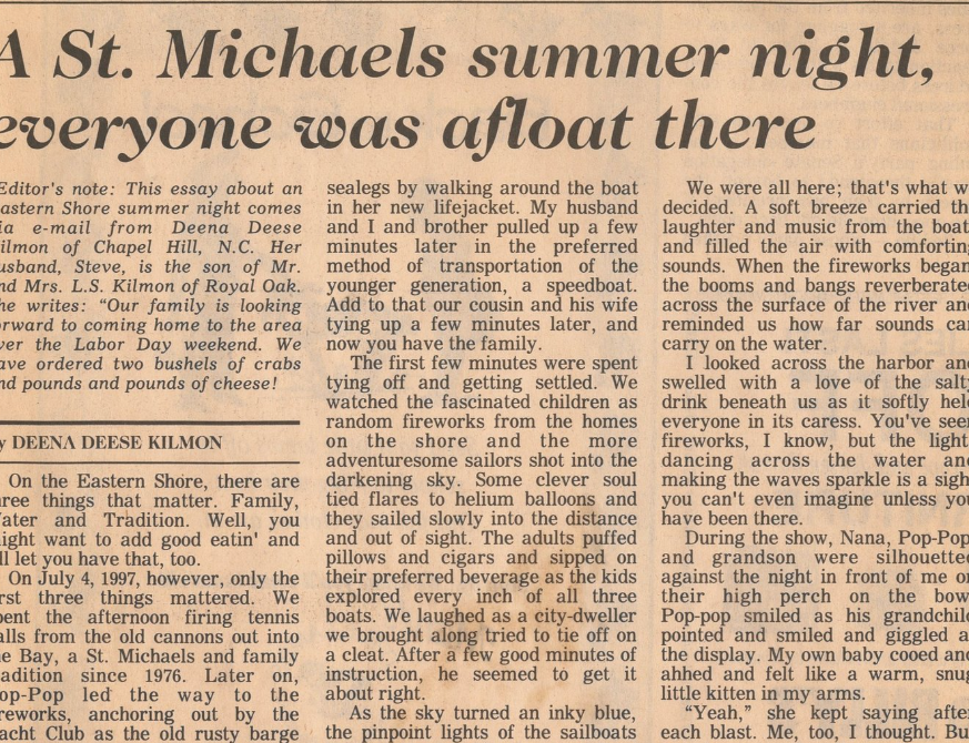 Editorial from the Star Democrat, 8/31/1997