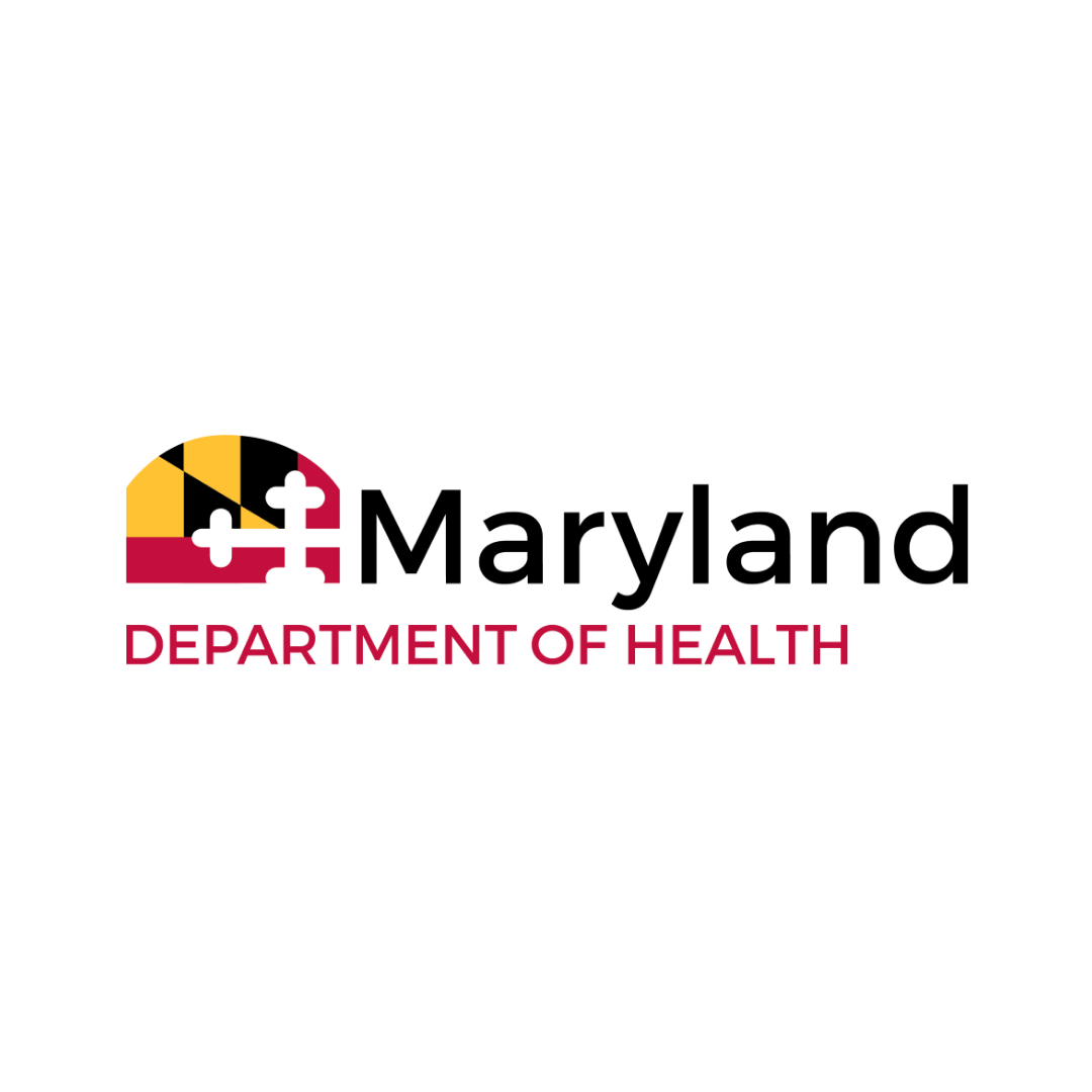 Logo of "Maryland Department of Health" - with a mission of "Protect and advance the health and well-being of all Marylanders through systems that work for people."