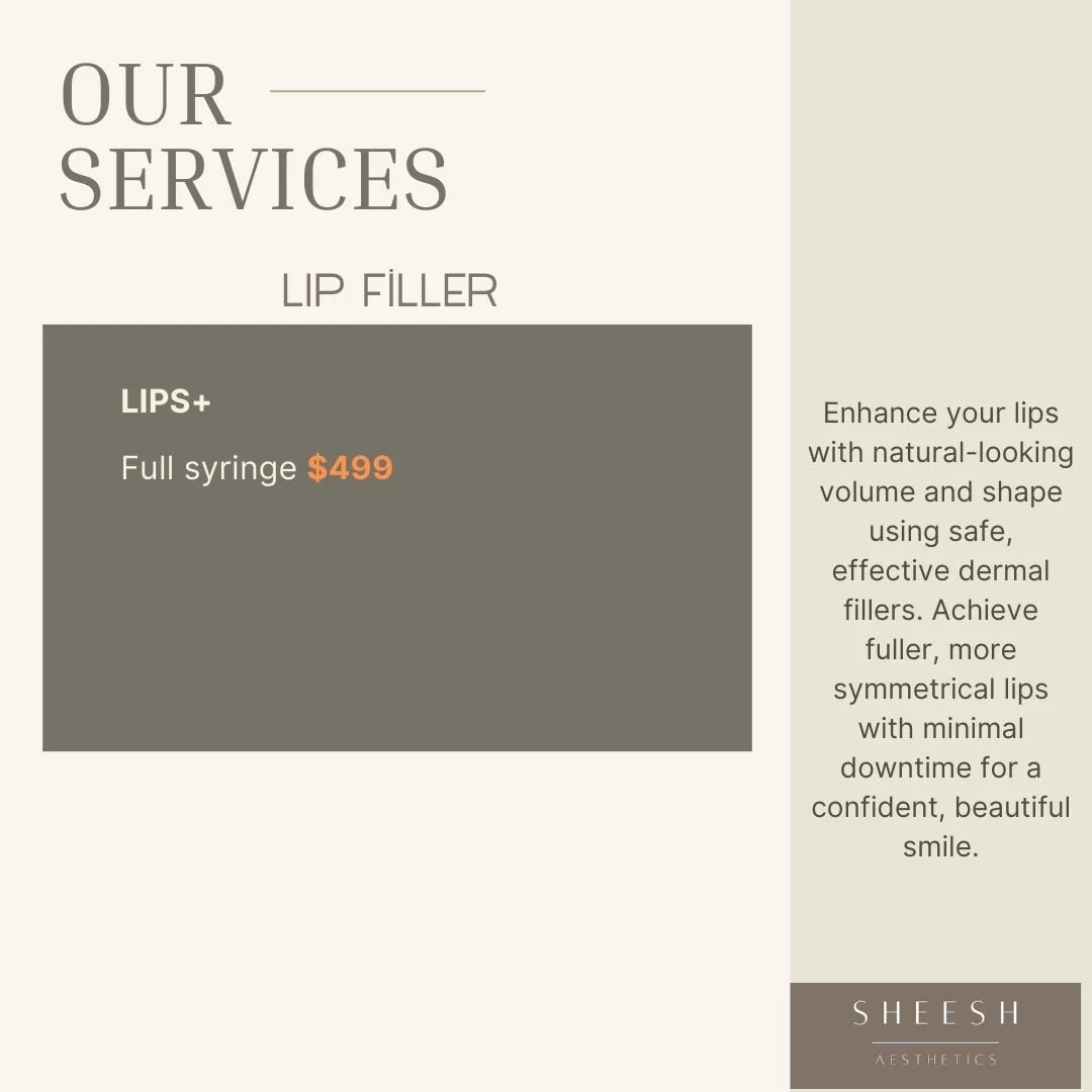 A skincare service menu for chemical peels at Sheesh Aesthetics, listing prices for body and face peel treatments, with details on benefits and discounts for multiple peels.