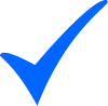 A blue checkmark symbol.