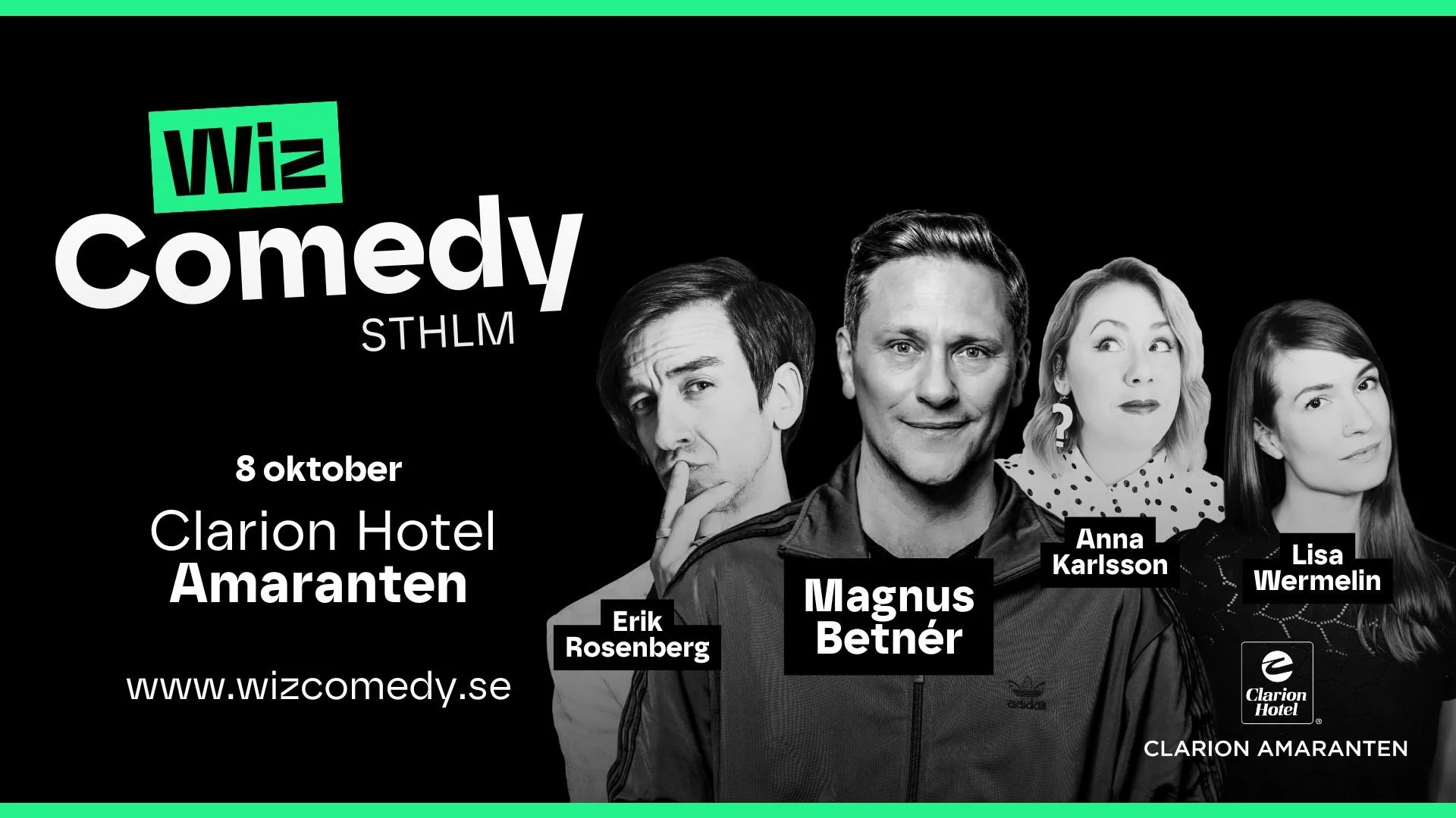 Wiz Comedy Stockholm med Magnus Betnér
