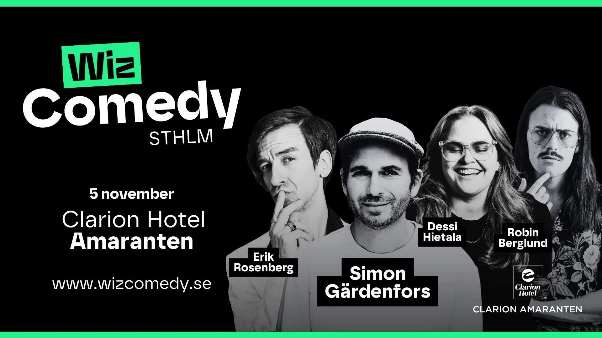 Wiz Comedy Stockholm med Simon Gärdenfors