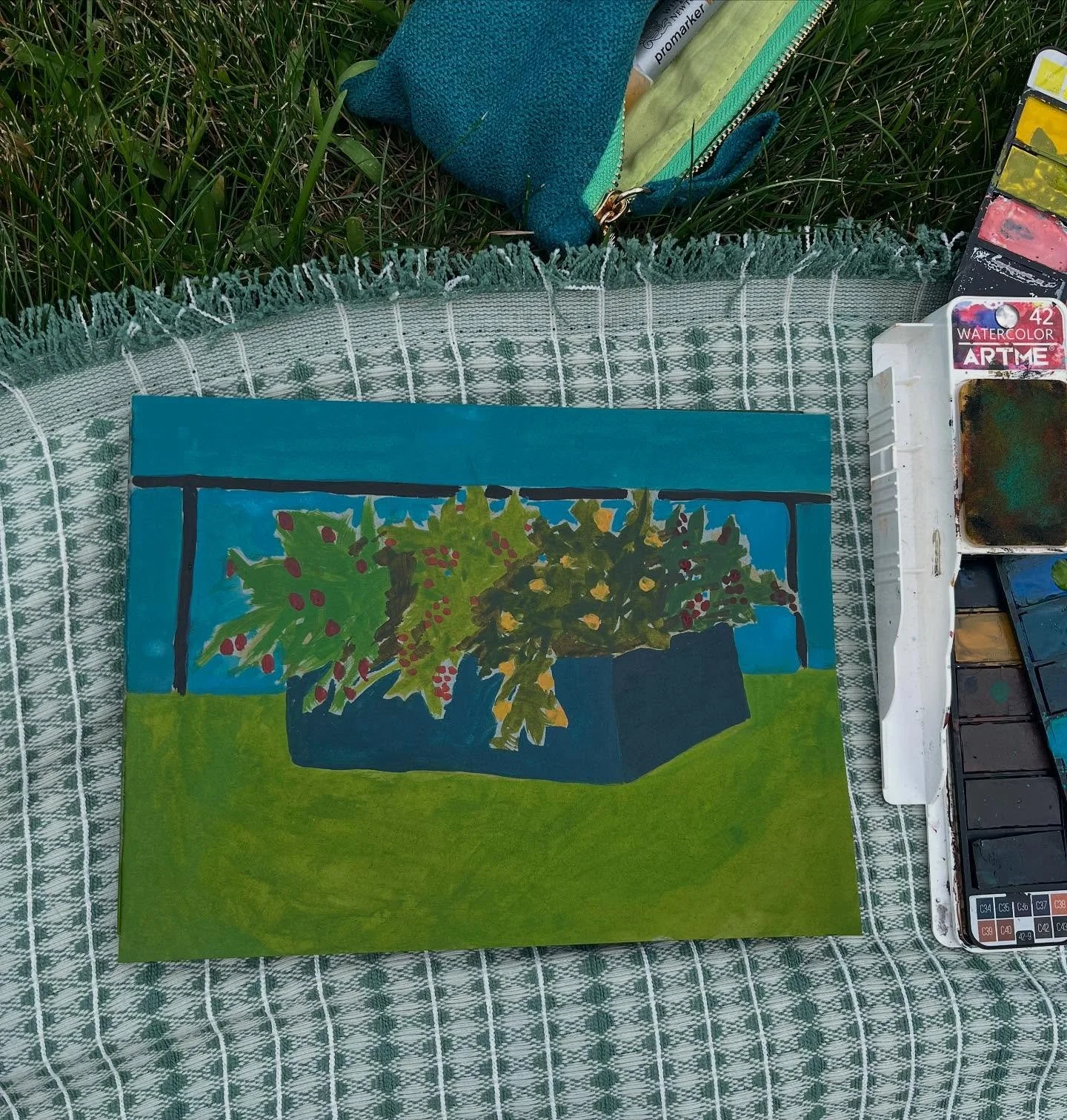 tomato summer 🍅 i planted 11 different varieties of tamato in 1 raised bed which was a choice. i&rsquo;m happy with it :)