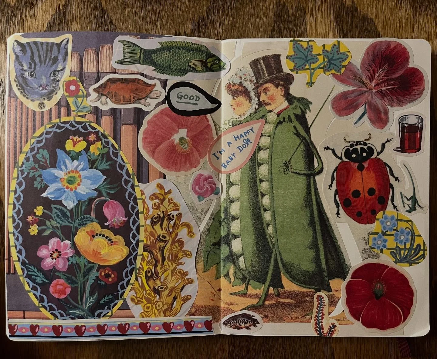 my first few collages with my new sticker supply 💕🤭