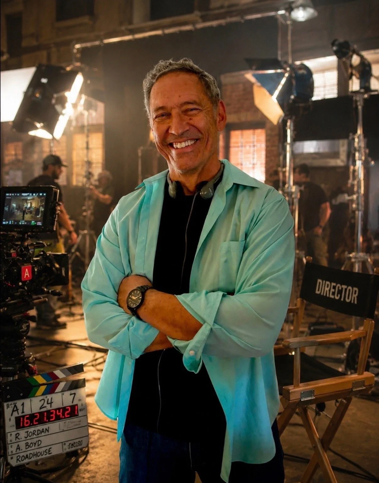 Director in a film studio