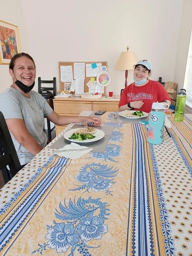 20220708 Alex and Brooke Enjoy Grilled Chicken with Rice and Steamed Broccoli.jpg