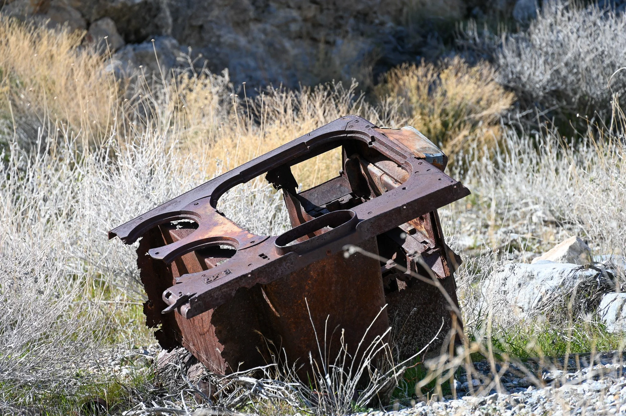  Old stove at the cabin. 