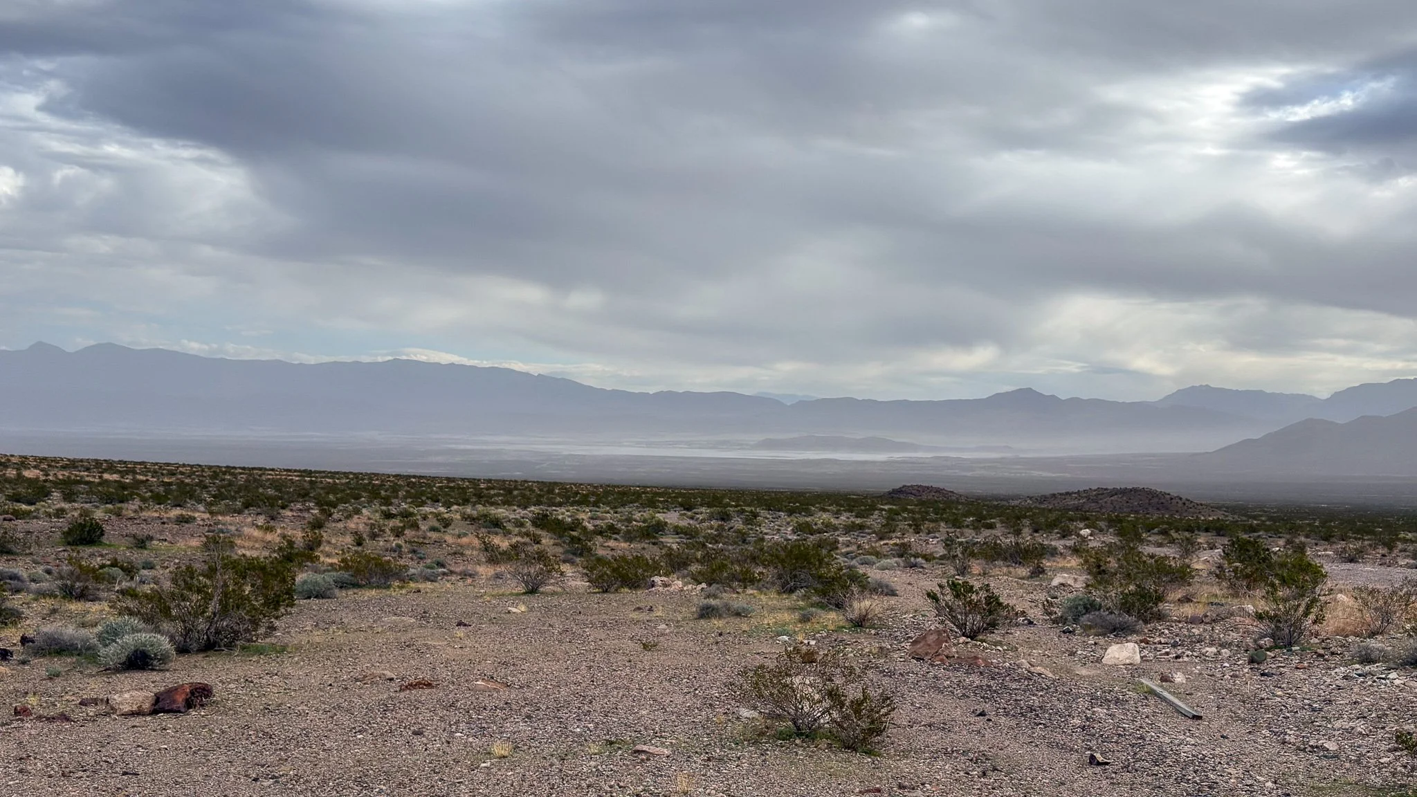 Wind blown salt over Lake Tecopa