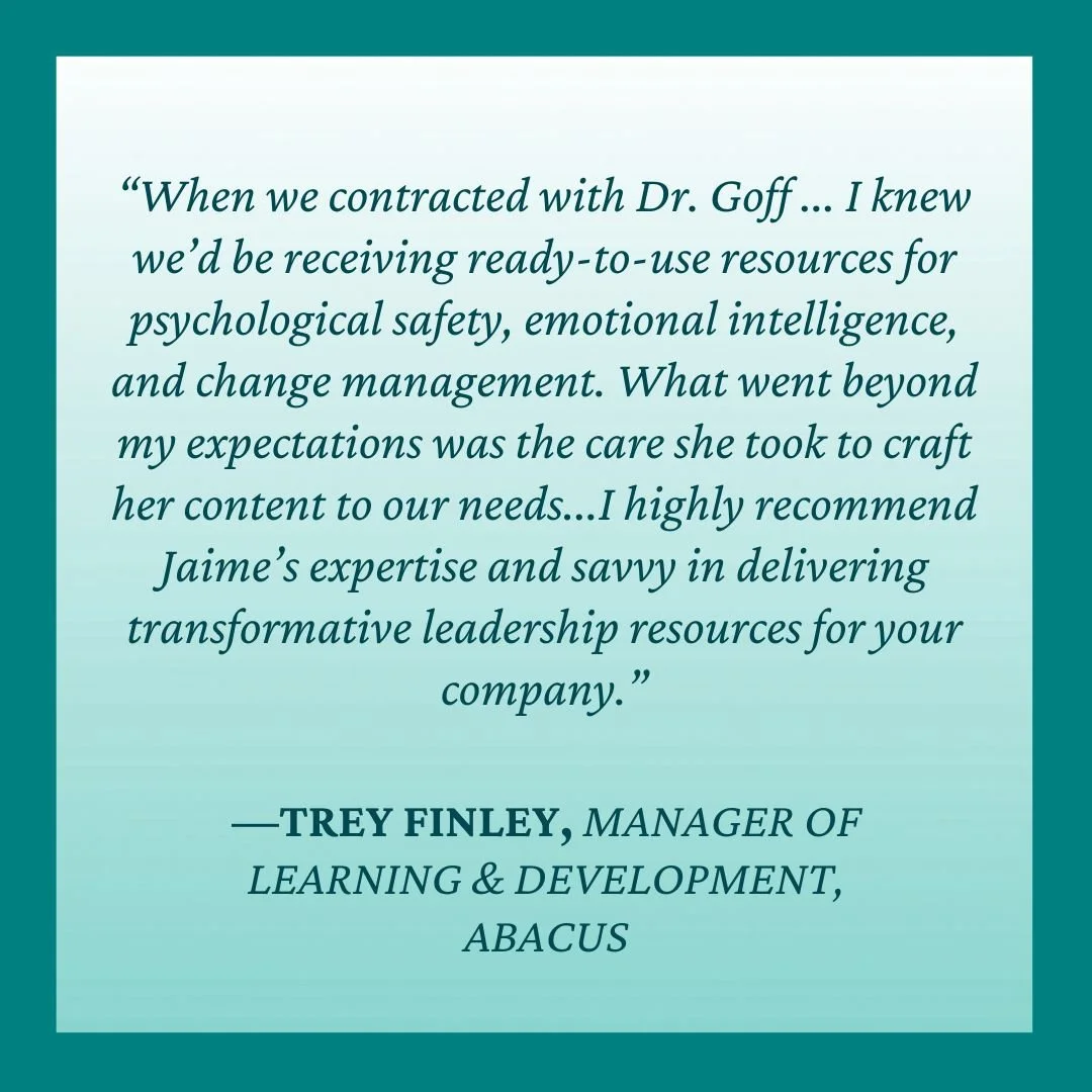 This one genuinely made my day! When I take on a project, I care deeply about aligning the work around your people, your culture, and your goals.

I'm grateful for these kind words from @treyfinley1008 at Abacus.