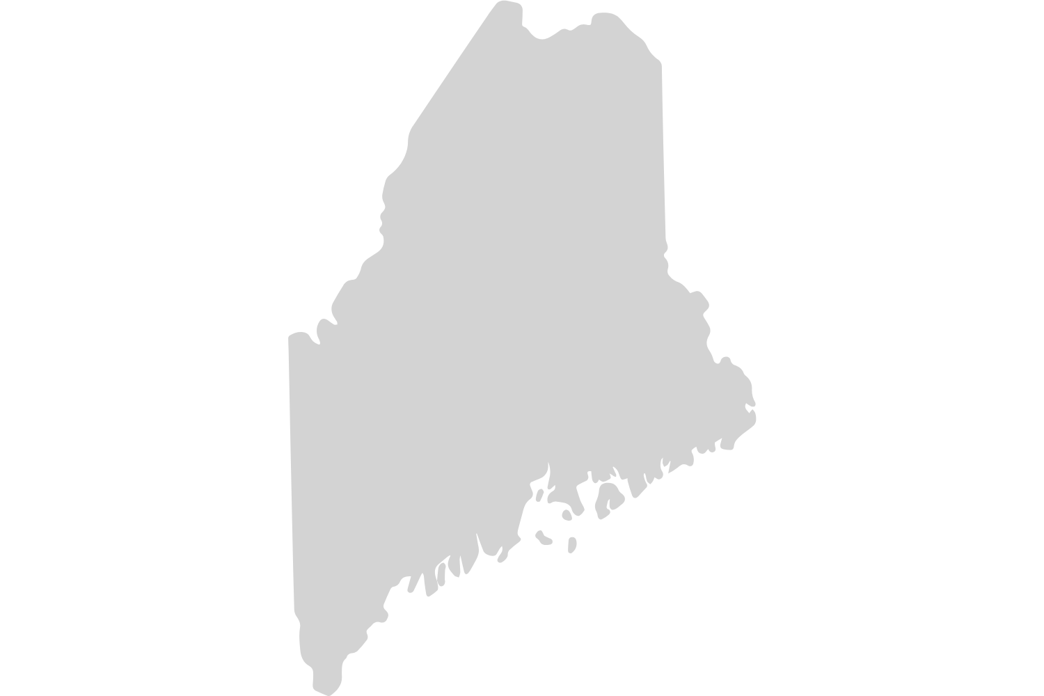 Outline map of the U.S. state of Massachusetts in gray.