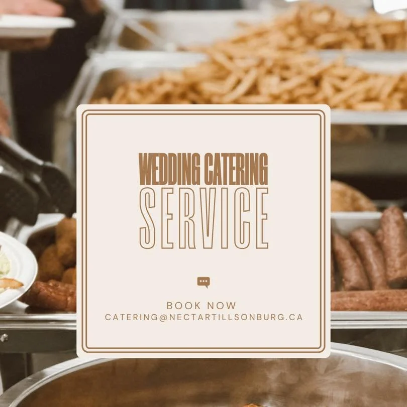 Let Nectar be a part of your special day! We cater everything from appetizers to dinner to dessert! 🤎🥂

Click the link in our bio or email us at catering@nectartillsonburg.ca to schedule your event today!