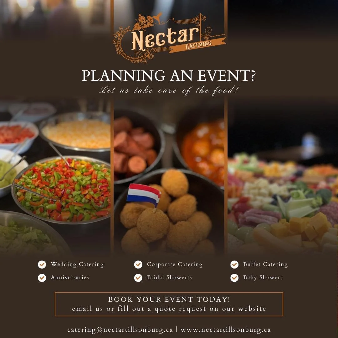 There is a lot that goes into creating a great event, and choosing the right menu is one of the most important parts! 

Email us to start planning your next event!🥂✨

Email: catering@nectartillsonburg.ca
Website: link in bio 

#cateringservice #wedd