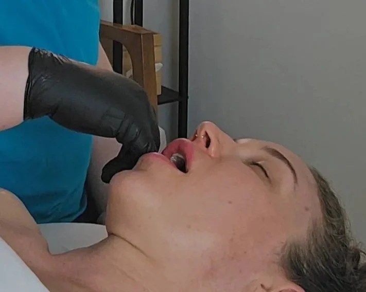 Intra-oral Massage techniques used to treat jaw pain and discomfort, TMJ dysfunction