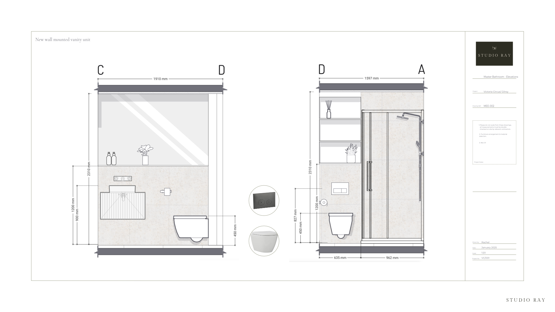 ensuite elevations