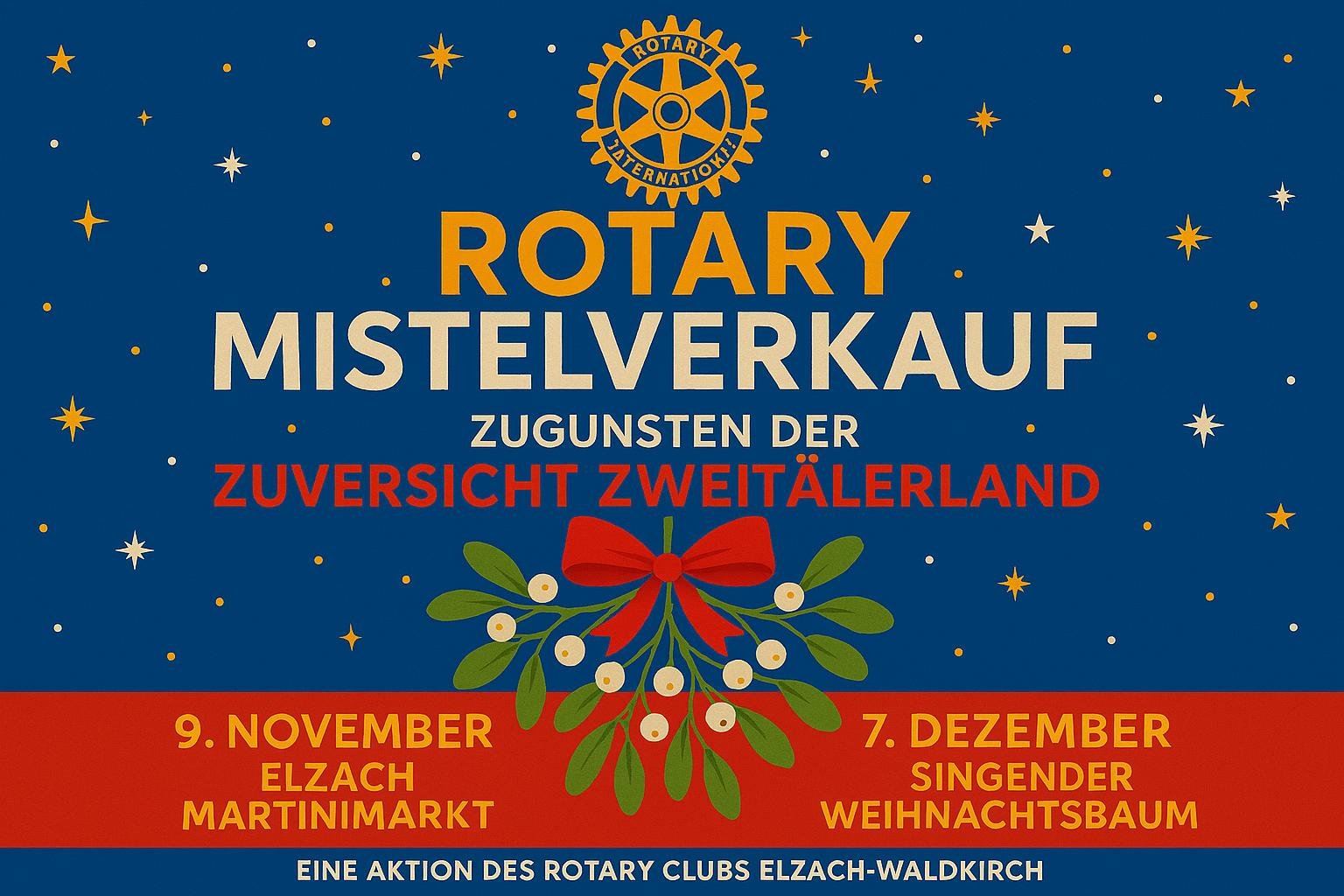 Mistelverkauf beim Singenden Weihnachtsbaum in Waldkirch