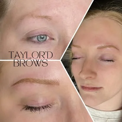 Before and after eyebrows correction creating balanced, even brows
