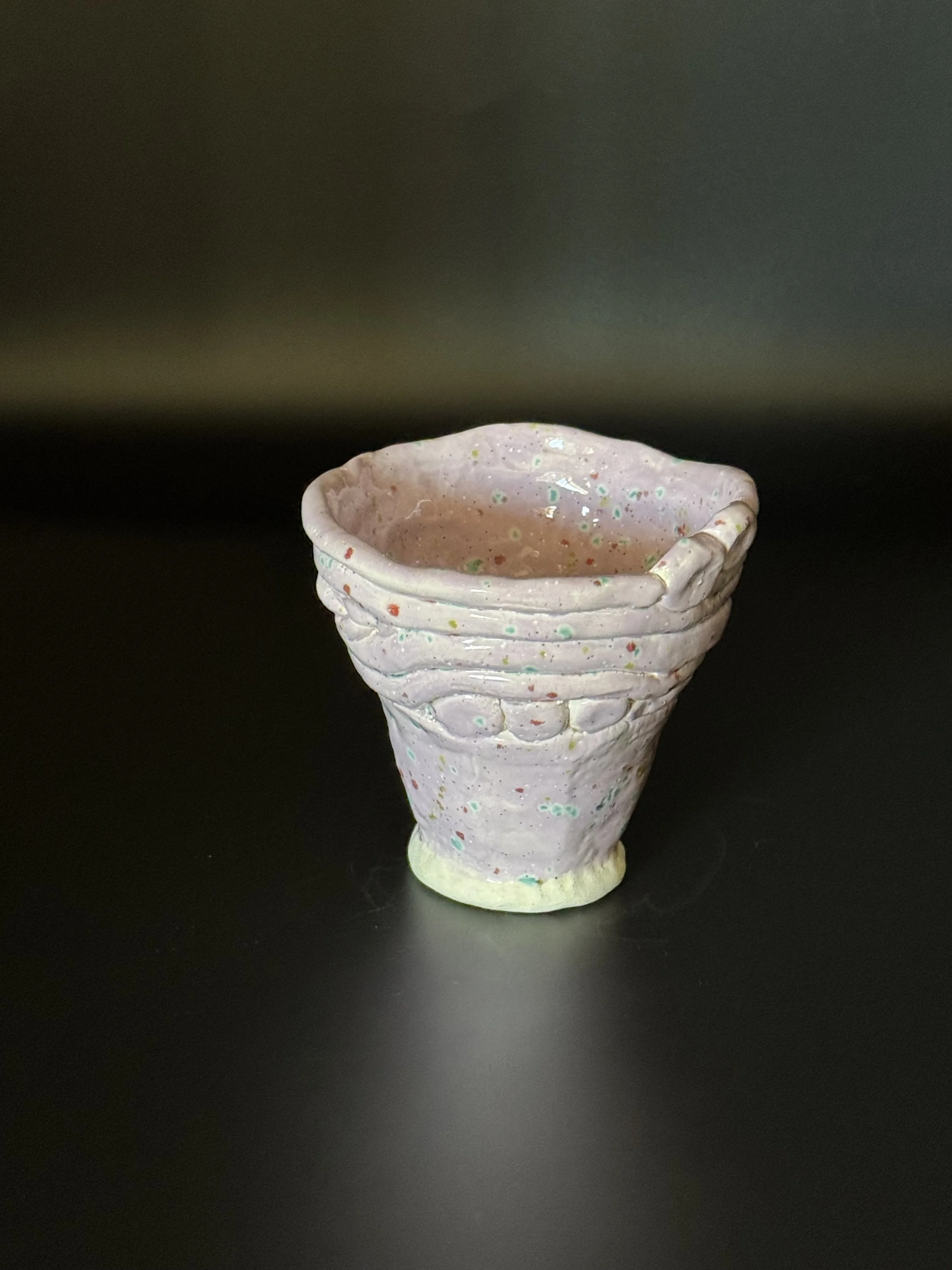 Pastel Lavender Hand Built Vase