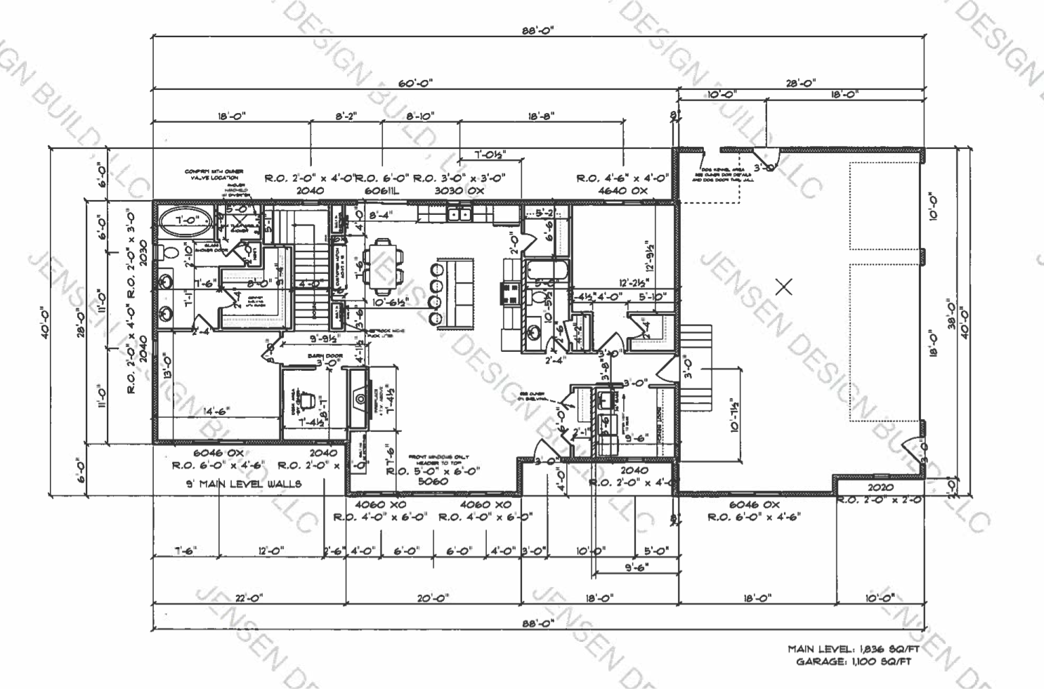 Model K - 1,836 SQ/FT
