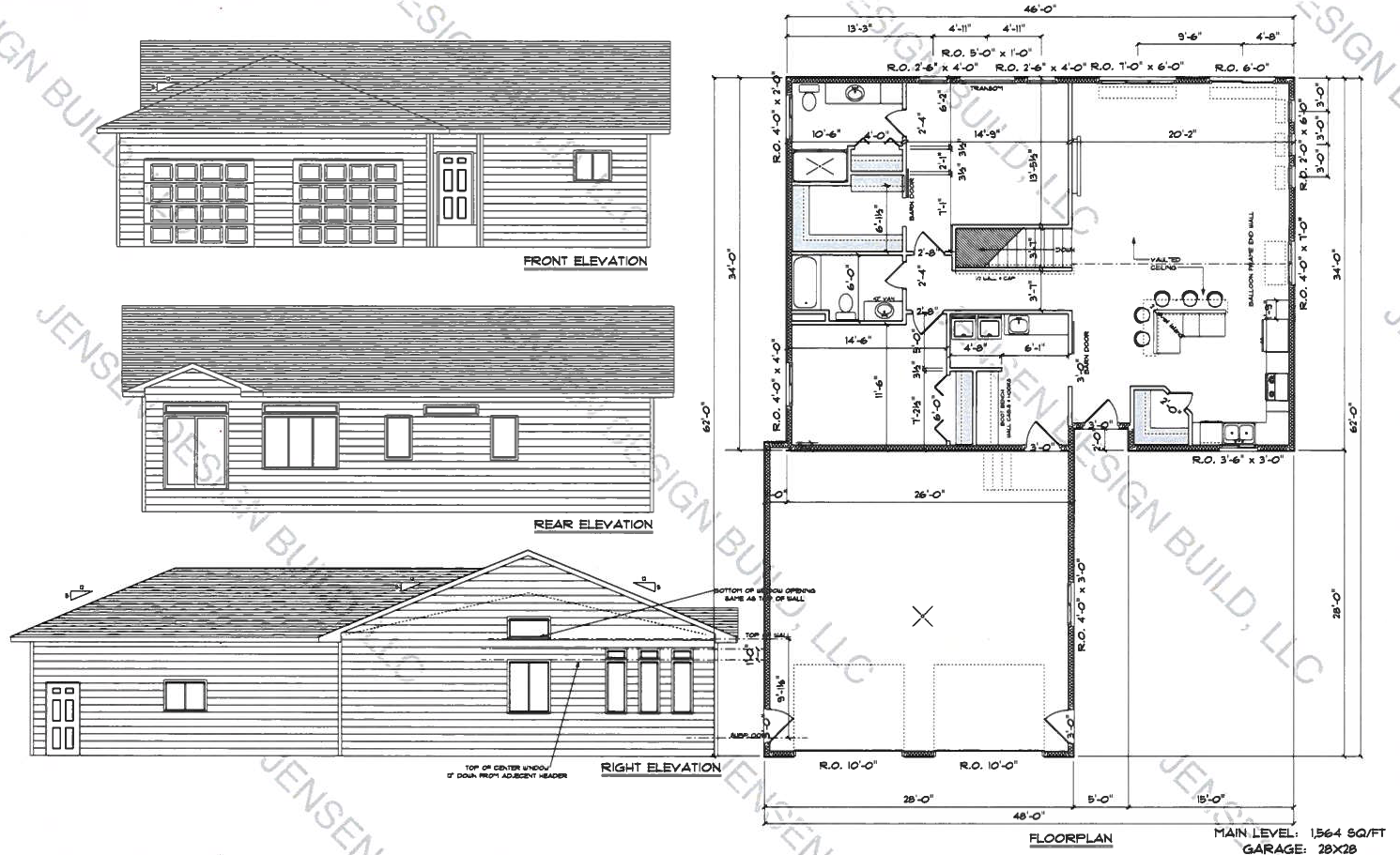 Model D - 1,564 SQ/FT