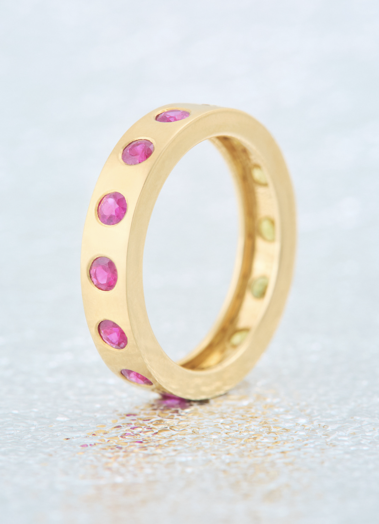 Ruby and Sapphire Sun Eternity Band