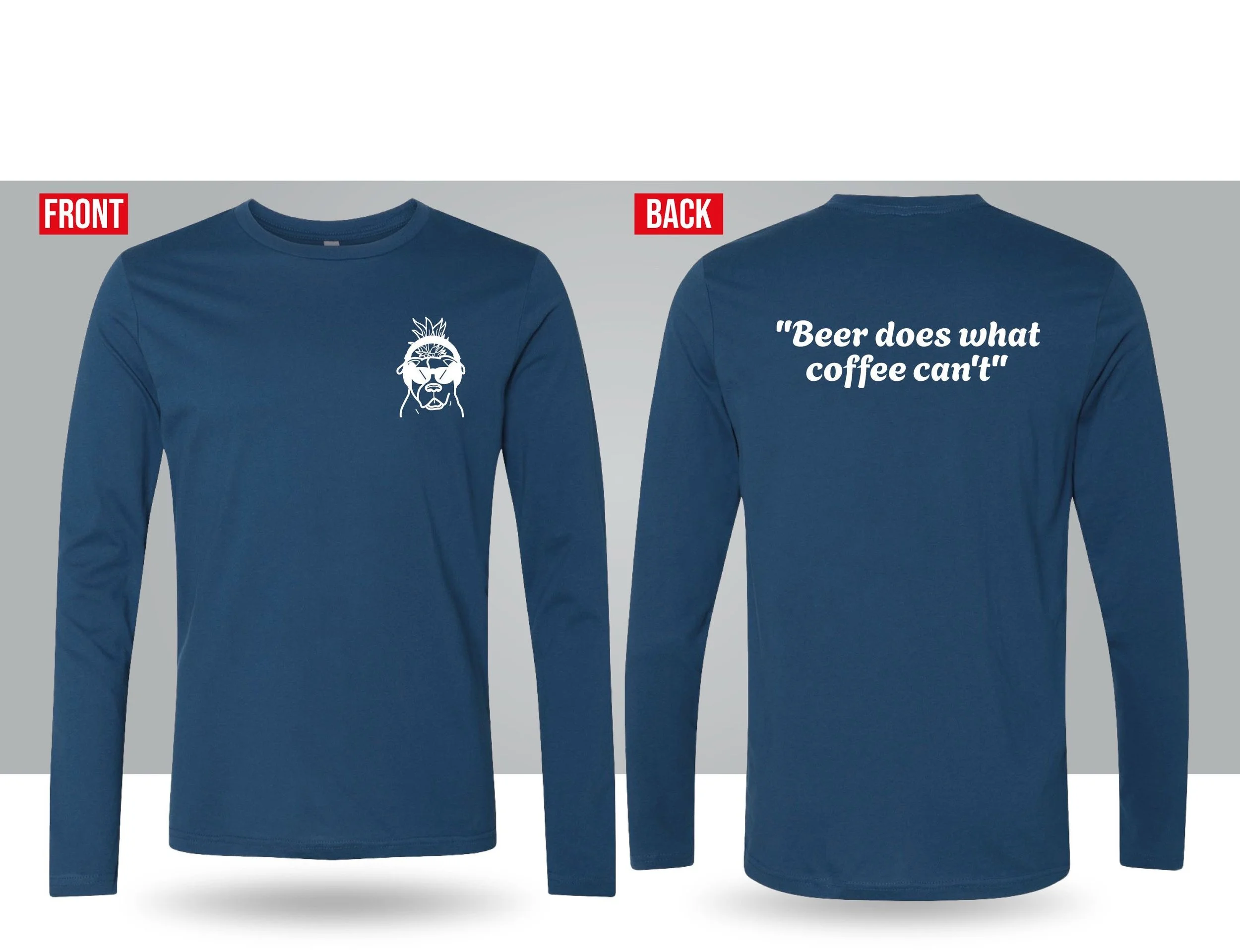 Beer does what coffee can't — Unisex Long-sleeve-shirt