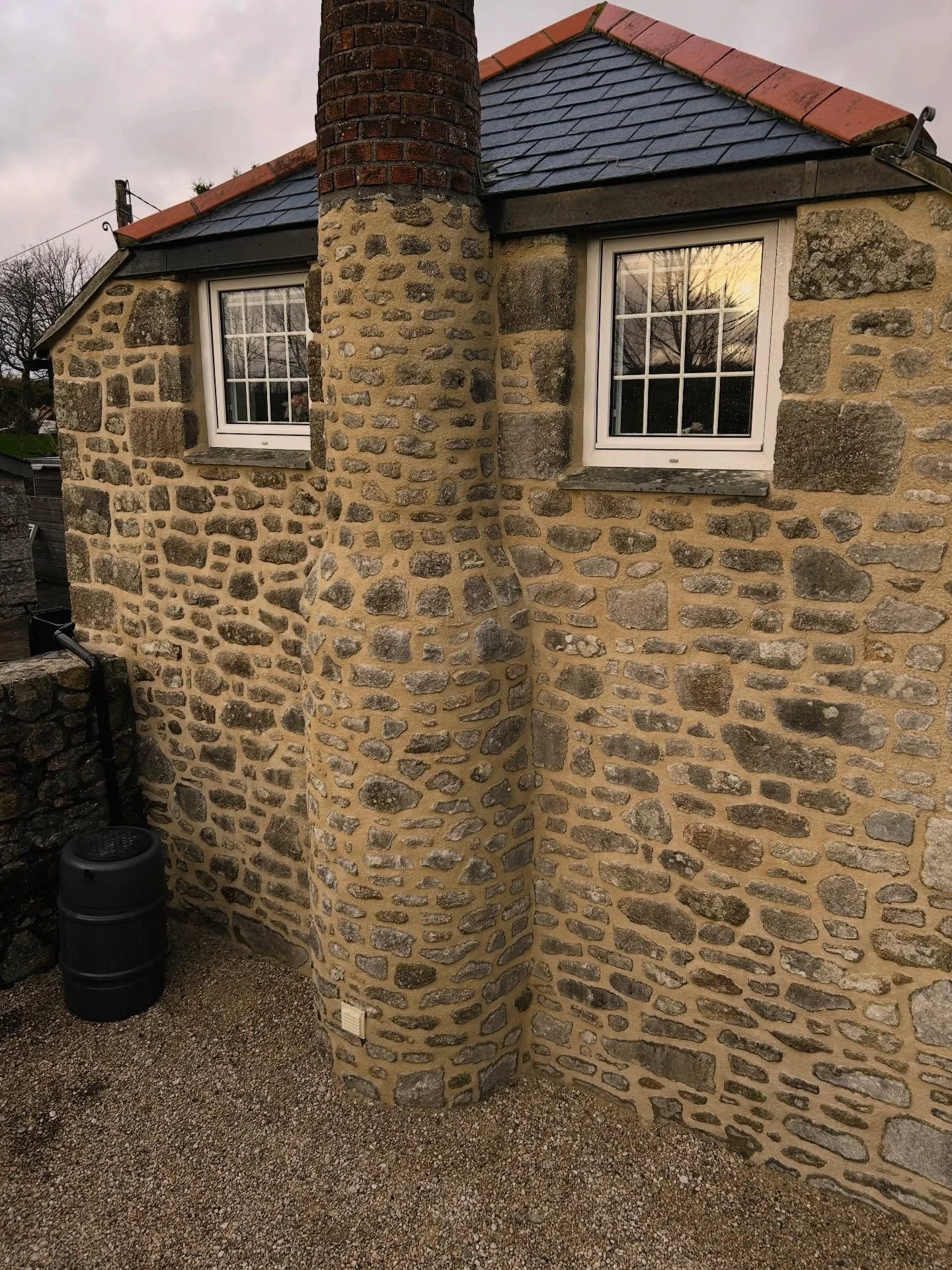Recent pointing job 
#lime #house #home #work #stone #granite #winter #mason #cornwall #traditional #building #build