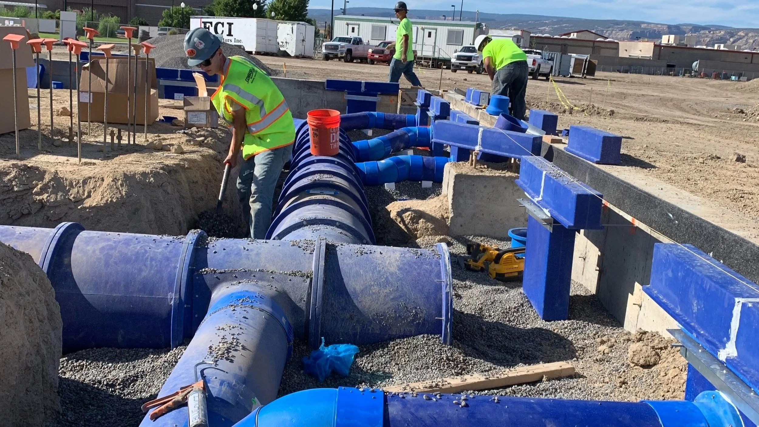 Comfort Air Blue Duct installation at Timberline Bank