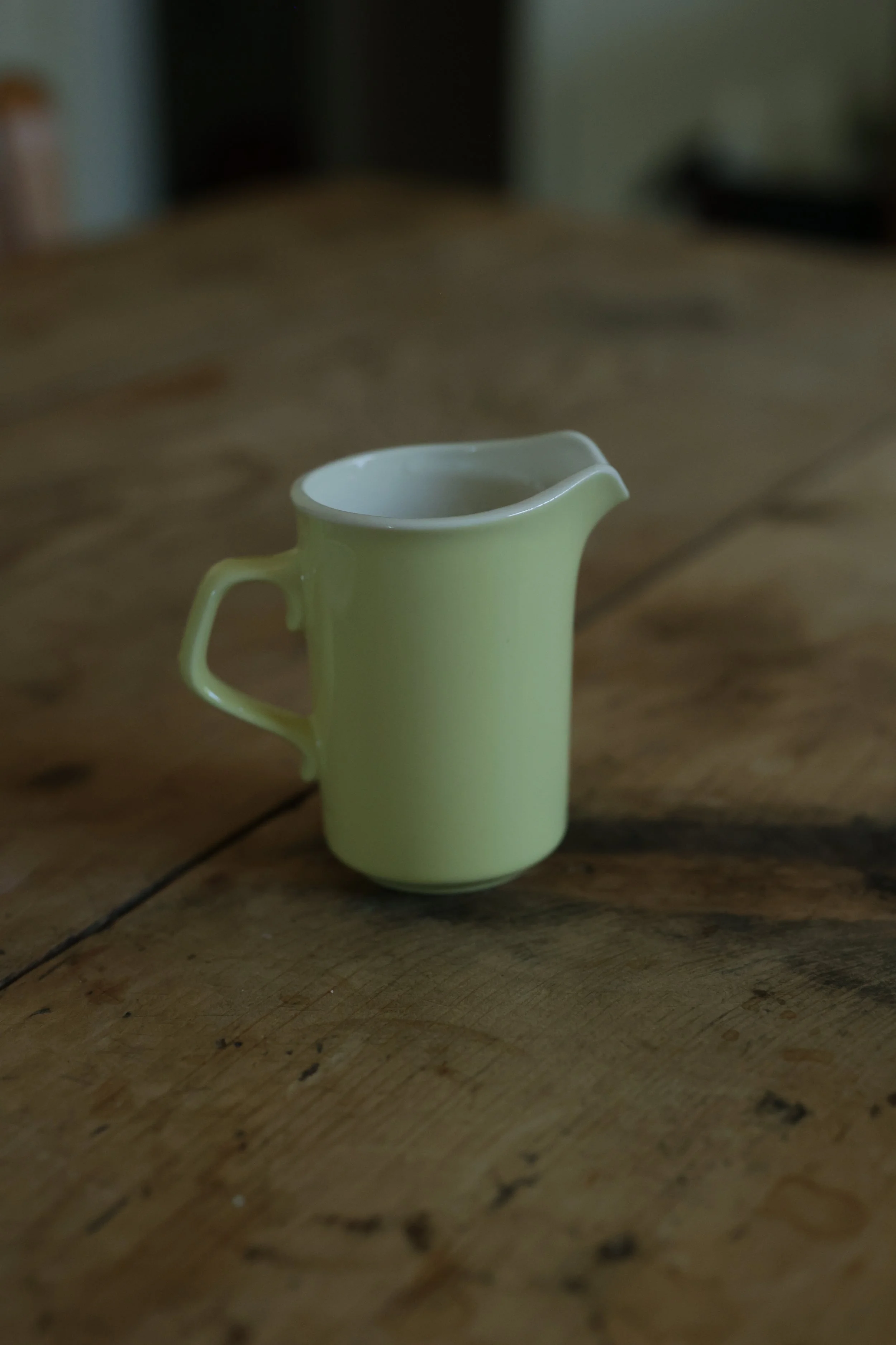 Vintage Mid-Century Yellow Ceramic Creamer