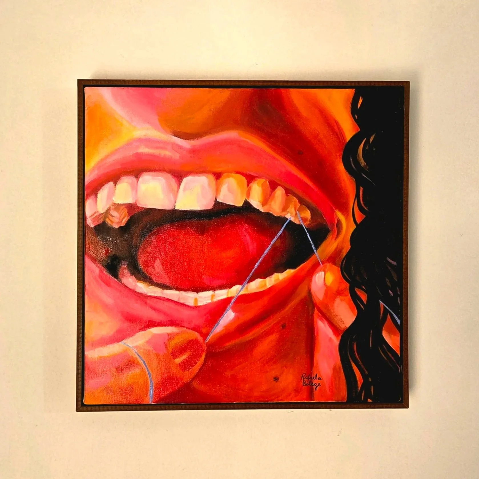 "Mouth", 30x30cm, oil on canvas, 2025