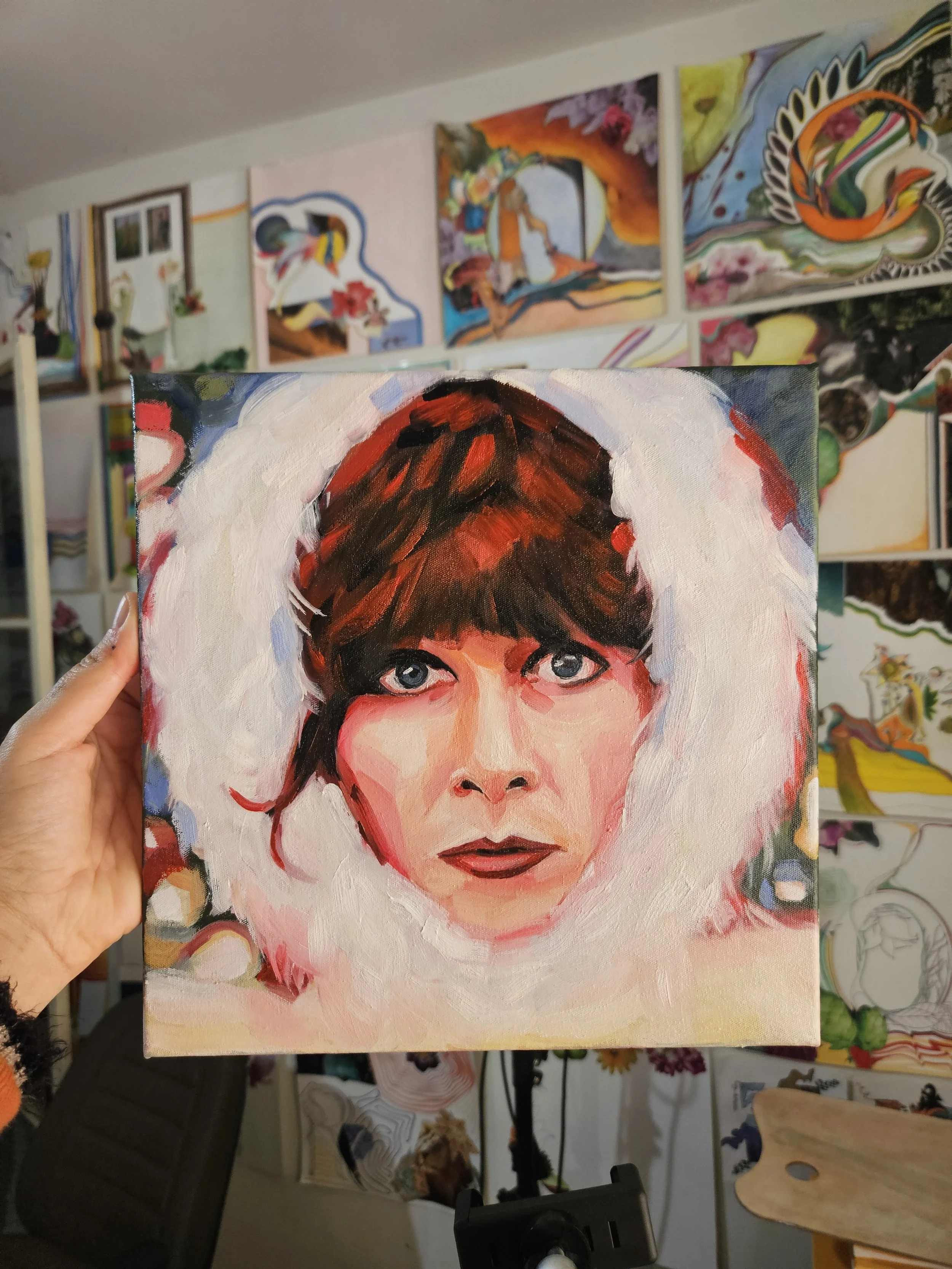 Rita Lee, 25x25cm, oil on canvas, 2025