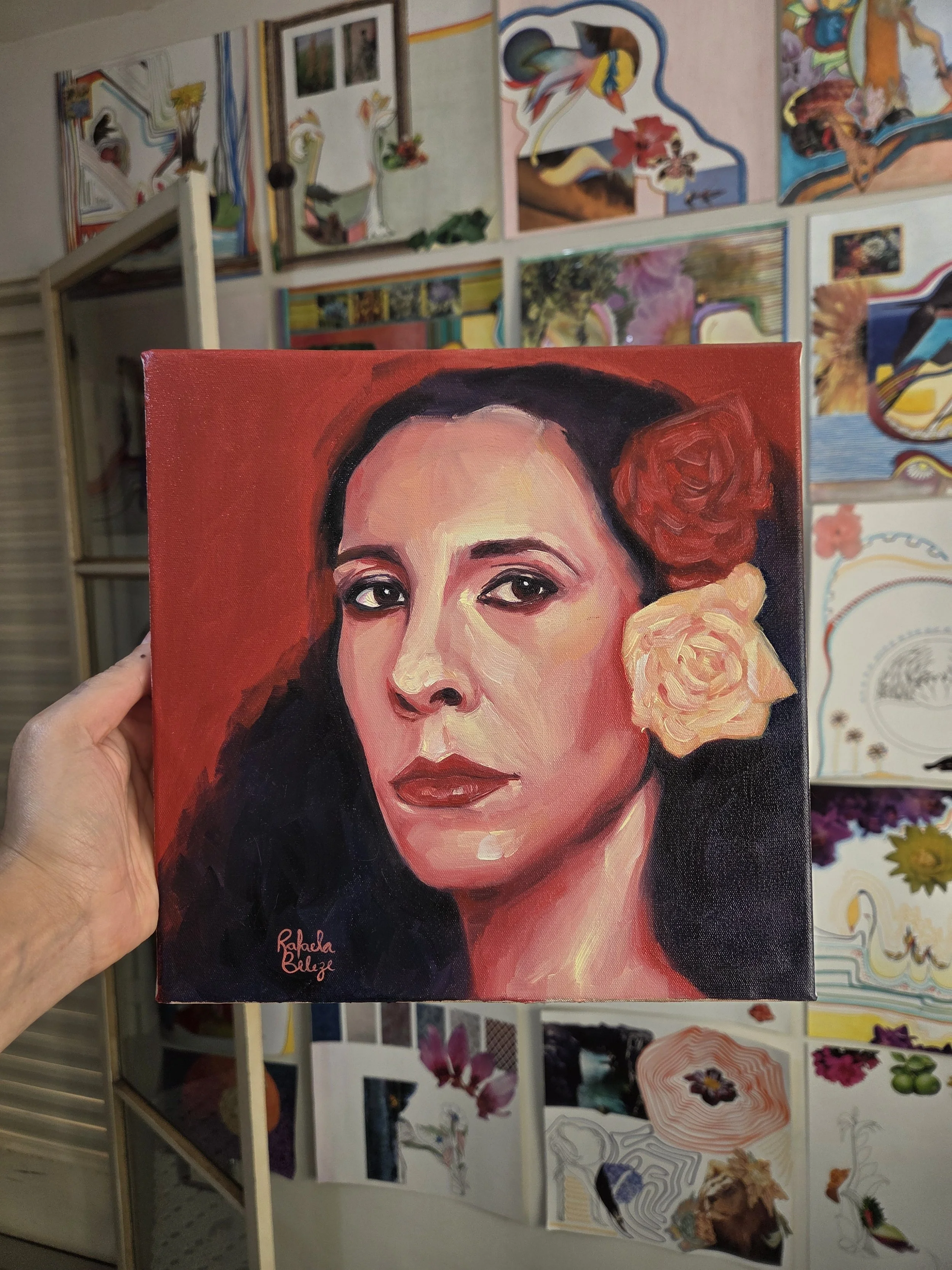 Gal Costa, 25x25cm, oil on canvas, 2025